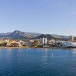 vue depuis le bateau sur Los Cristianos