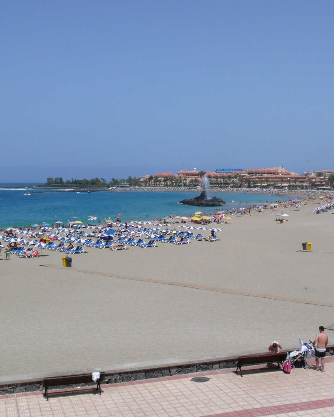 Los Cristianos 2 Los Cristianos, tenerife : grande plage vue depuis la colline